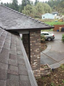 A Residential Chocolate Brown Gutter Guard Installation by Oregon Gutter in Albany, OregonService