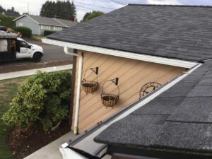 A Residential White Gutter Guard Installation by Oregon Gutter Service in Albany, Oregon