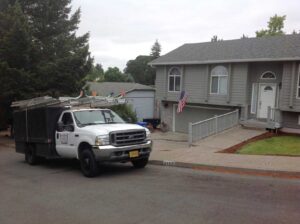 A Residential White Gutter Guard Installation by Oregon Gutter Service in Albany, Oregon