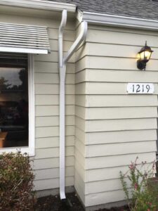 A Residential White Gutter Guard Installation by Oregon Gutter Service in Albany, Oregon