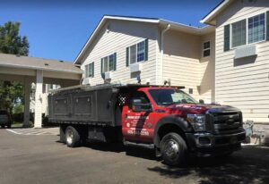 A Commercial White Gutter Installation by Oregon Gutter Service in Albany, Oregon