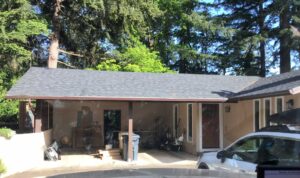 A Residential Chocolate Brown Gutter Installation by Oregon Gutter Service in Albany, Oregon