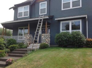 A Residential White Gutter Installation by Oregon Gutter Service in Albany, Oregon