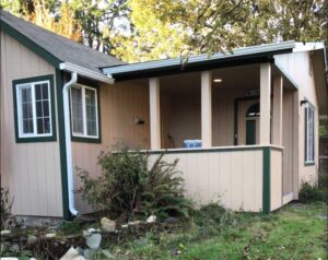 A Residential White Gutter Installation by Oregon Gutter Service in Albany, Oregon