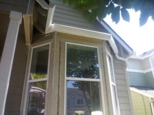 A Residential White Gutter Installation by Oregon Gutter Service in Albany, Oregon