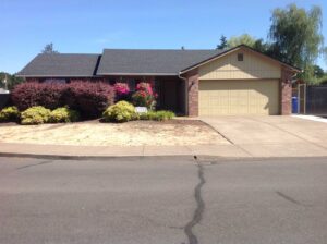 A Residential White Gutter Installation by Oregon Gutter Service in Albany, Oregon