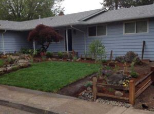 A Residential White Gutter Installation by Oregon Gutter Service in Albany, Oregon