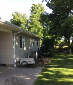 A Residential White Gutter Installation by Oregon Gutter Service in Albany, Oregon