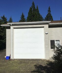 A Residential White Gutter Installation by Oregon Gutter Service in Albany, Oregon