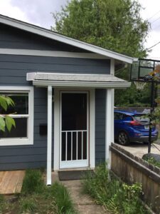 A Residential White Gutter Installation by Oregon Gutter Service in Albany, Oregon