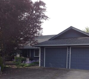 A Residential White Gutter Installation by Oregon Gutter Service in Albany, Oregon