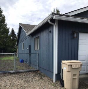 A Residential White Gutter Installation by Oregon Gutter Service in Albany, Oregon