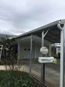 A Residential White Gutter Installation by Oregon Gutter Service in Albany, Oregon