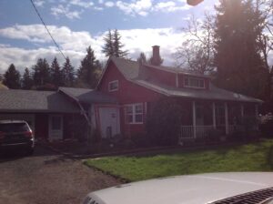 A Residential White Gutter Installation by Oregon Gutter Service in Albany, Oregon