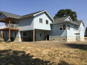 A Residential White Gutter Installation by Oregon Gutter Service in Albany, Oregon