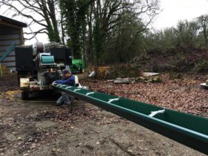 A Residential Forest Green Gutter Installation by Oregon Gutter Service in Corvallis, Oregon