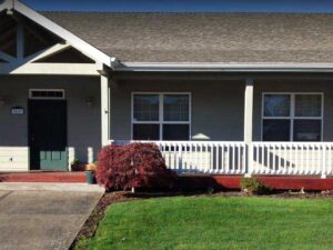 A Residential White Gutter Installation by Oregon Gutter Service in Corvallis, Oregon