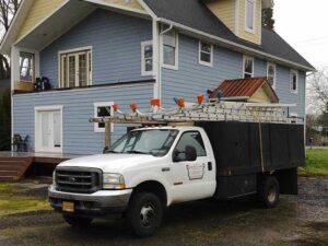 A Residential White Gutter Installation by Oregon Gutter Service in Corvallis, Oregon