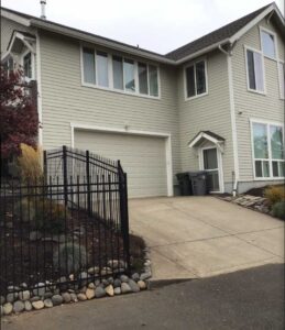 A Residential White Gutter Installation by Oregon Gutter Service in Corvallis, Oregon