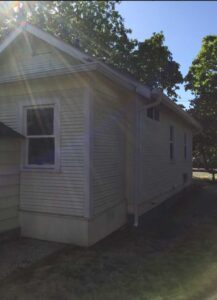 A Residential White Gutter Installation by Oregon Gutter Service in Corvallis, Oregon