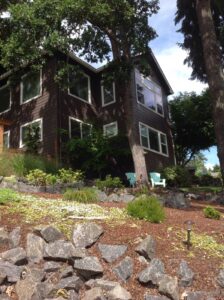 A Residential White Gutter Installation by Oregon Gutter Service in Corvallis, Oregon