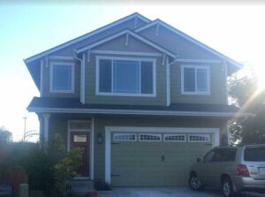 A Residential White Gutter Installation by Oregon Gutter Service in Corvallis, Oregon