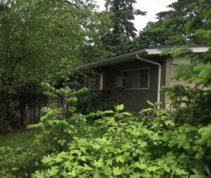 A Residential White Gutter Installation by Oregon Gutter Service in Corvallis, Oregon