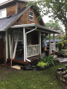 A Residential White Gutter Guard Installation by Oregon Gutter Service in Eugene, Oregon