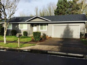 A Residential White Gutter Guard Installation by Oregon Gutter Service in Eugene, Oregon