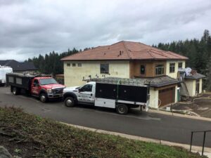 A Residential Black Gutter Installation by Oregon Gutter Service in Eugene, Oregon