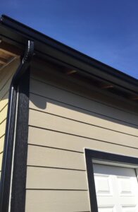 A Residential Black Gutter Installation by Oregon Gutter Service in Eugene, Oregon