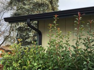 A Residential Black Gutter Installation by Oregon Gutter Service in Eugene, Oregon