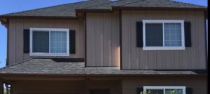 A Residential Chocolate Brown Gutter Installation by Oregon Gutter Service in Eugene, Oregon