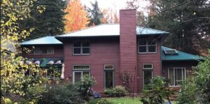 A Residential Forest Green Gutter Installation by Oregon Gutter Service in Eugene, Oregon