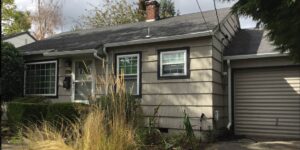 A Residential White Gutter Installation by Oregon Gutter Service in Eugene, Oregon