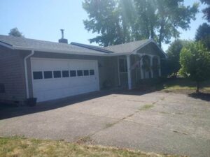 A Residential White Gutter Installation by Oregon Gutter Service in Eugene, Oregon