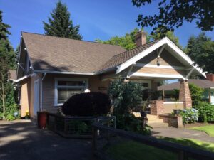 A Residential White Gutter Installation by Oregon Gutter Service in Eugene, Oregon