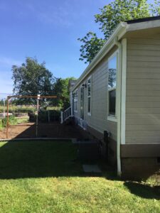 A Residential White Gutter Installation by Oregon Gutter Service in Eugene, Oregon