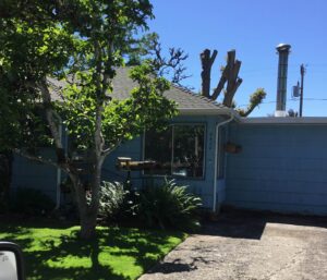 A Residential White Gutter Installation by Oregon Gutter Service in Eugene, Oregon