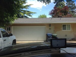 A Residential White Gutter Installation by Oregon Gutter Service in Eugene, Oregon