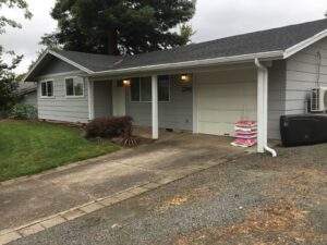 A Residential White Gutter Installation by Oregon Gutter Service in Eugene, Oregon