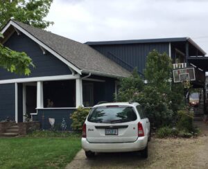 A Residential White Gutter Installation by Oregon Gutter Service in Eugene, Oregon