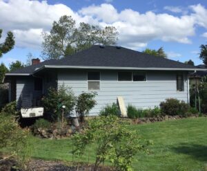 A Residential White Gutter Installation by Oregon Gutter Service in Eugene, Oregon