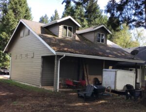 A Residential White Gutter Installation by Oregon Gutter Service in Eugene, Oregon