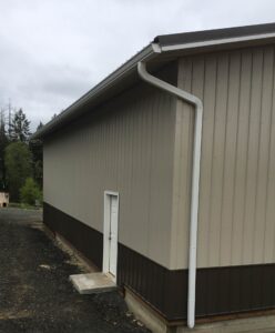 A Residential White Gutter Installation by Oregon Gutter Service in Eugene, Oregon