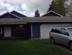 A Residential White Gutter Installation by Oregon Gutter Service in Eugene, Oregon