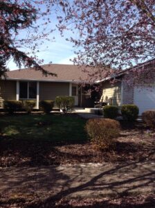 A Residential White Gutter Installation by Oregon Gutter Service in Eugene, Oregon