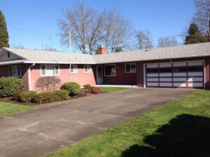 A Residential White Gutter Installation by Oregon Gutter Service in Eugene, Oregon