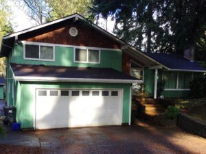 A Residential White Gutter Installation by Oregon Gutter Service in Eugene, Oregon