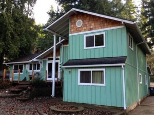 A Residential White Gutter Installation by Oregon Gutter Service in Eugene, Oregon